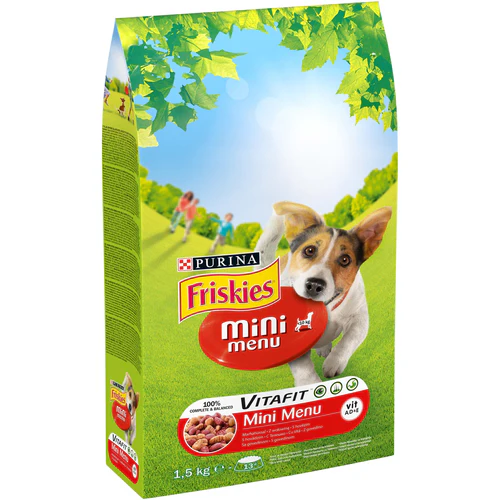 Friskies
      
      
       Briketi za pse Adult Mini Menu Govedina i Povrće 1,5kg
