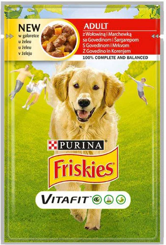 Friskies
      
      
       Kesica za pse Adult Govedina i Šargarepa u želeu 100g
