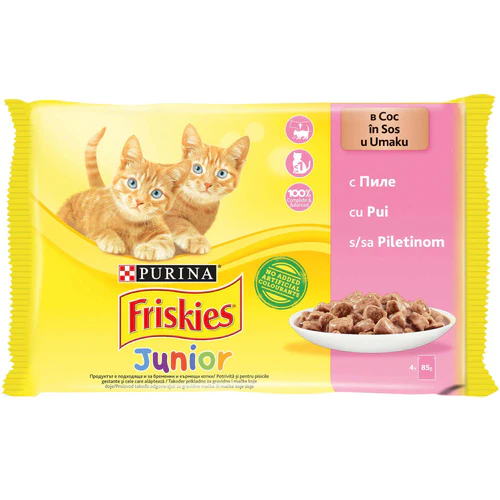 Friskies
      
      
       Multipack za mačiće JUNIOR Piletina u sosu 4x85g