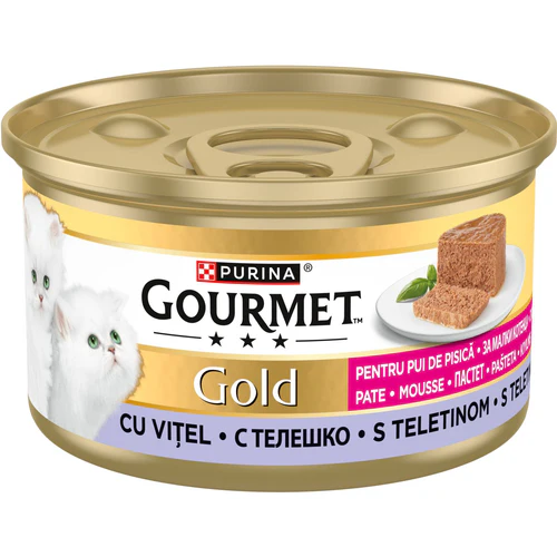 Gourmet
      
      
       Gold JUNIOR Konzerva za mačiće Teletina pate 85g