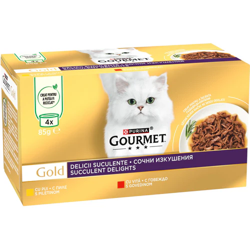 Gourmet
      
      
       Gold Multipack za mačke Succulent Delights 4x85g