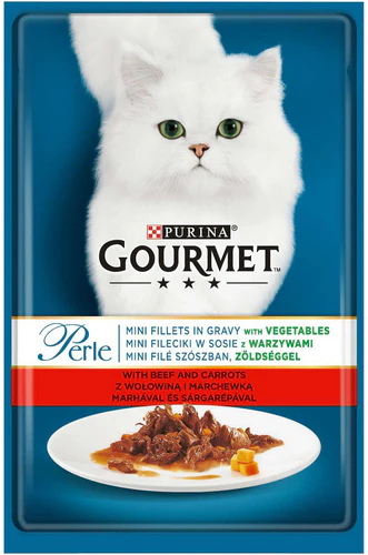 Gourmet
      
      
       Perle Kesica za mačke Govedina i Šargarepa, mini fileti u sosu 85g
