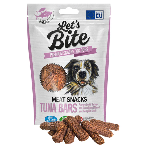 Let's Bite
      
      
      LET's Bite Meat Snacks, poslastica za pse, štanglice tunjevine s račićima, 80g