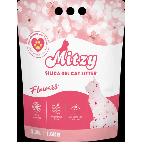 Mitzy
      
      
       Flowers upijajući silikatni posip za mačke, s mirisom, 3,8L