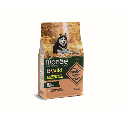 Monge
      
      
      BWILD Hrana za pse Grain Free Losos sa graškom za sve rase Adult 2.5kg