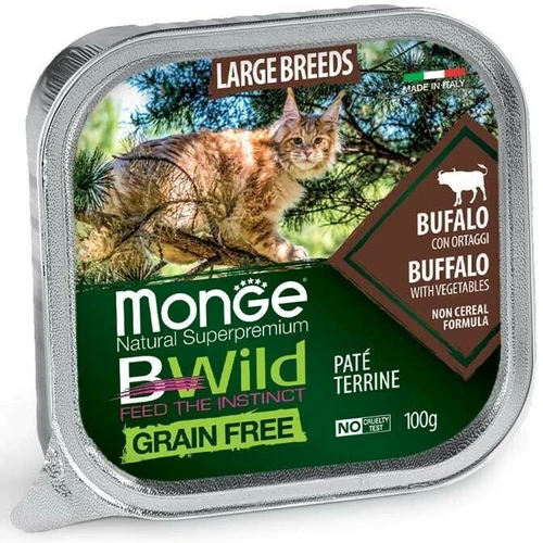 Monge
      
      
      BWILD pašteta za mačke bivo/povrće 100g