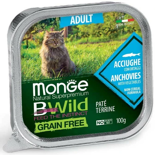 Monge
      
      
      BWILD pašteta za mačke inćun/povrće 100g