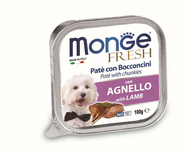 Monge
      
      
       Fresh Pašteta za pse Jagnjetina s komadićima 100g