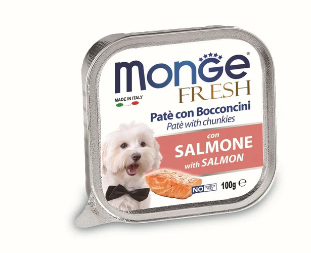 Monge
      
      
       Fresh Pašteta za pse Losos s komadićima 100g
