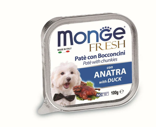Monge
      
      
       Fresh Pašteta za pse Pačetina s komadićima 100g