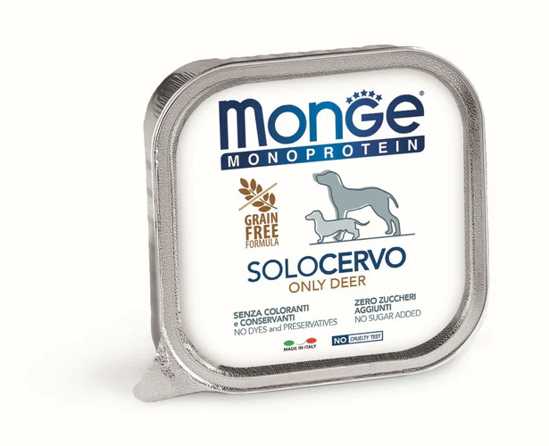 Monge
      
      
       Solo Pašteta za pse 100% Jelen, monoproteinska 150g