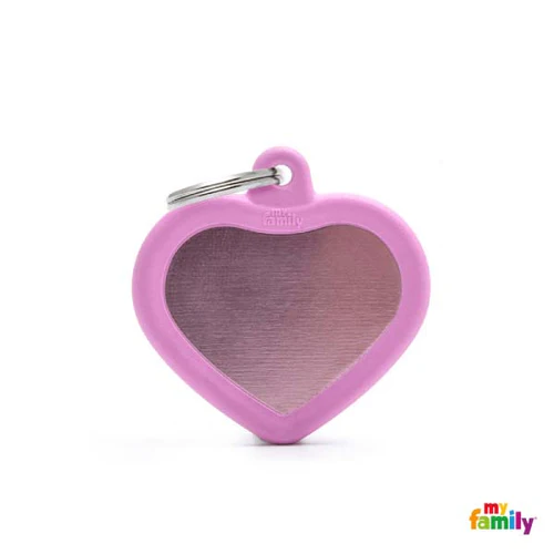 MyFamily
      
      
      OUTLET  Hushtag Pločica za graviranje srce sa gumom, roza 3,7x3,7cm