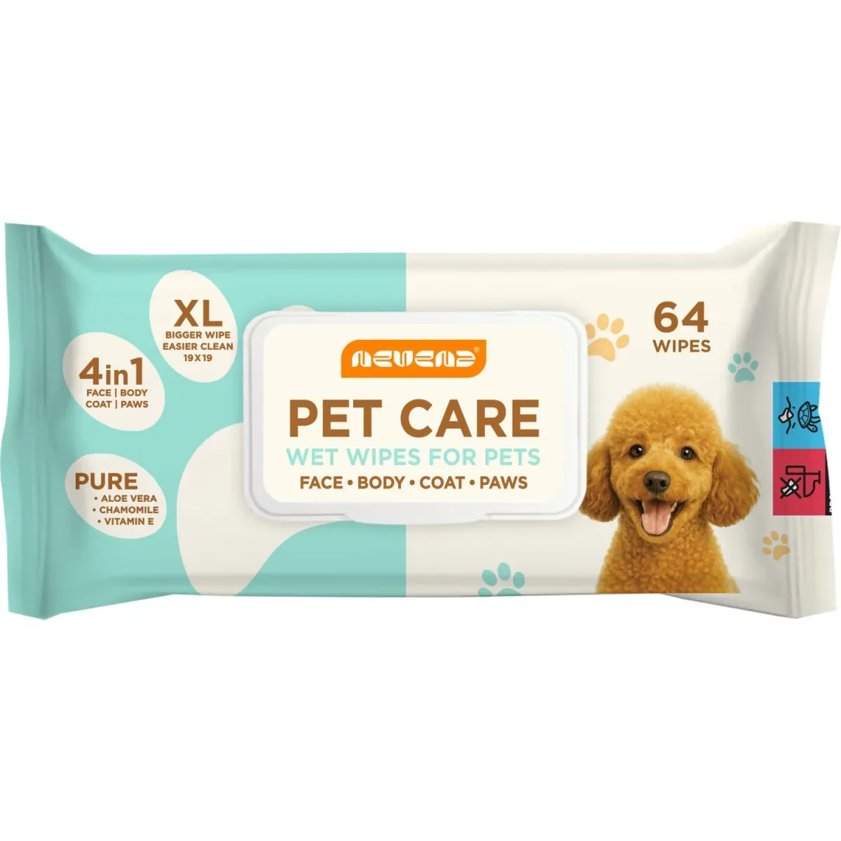 NEVENA Pet Care Vlažne maramice za kućne ljubimce, 64kom