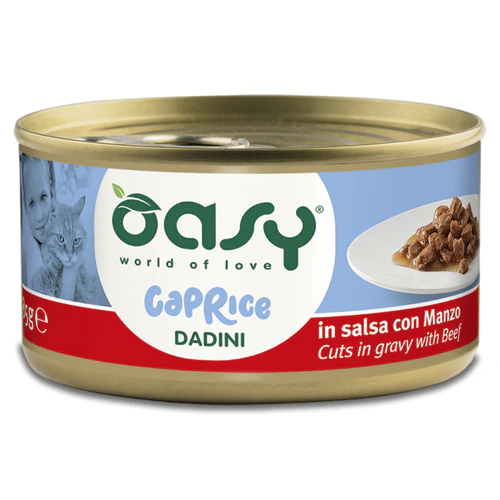 Oasy
      
      
       Caprice Cuts s Govedinom, sočni komadići u sosu za mačke, 85g