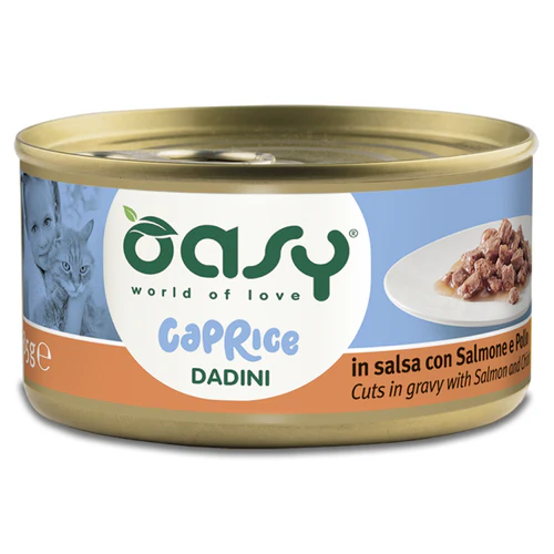 Oasy
      
      
       Caprice Cuts s Lososom i Piletinom, sočni komadići u sosu za mačke, 85g
