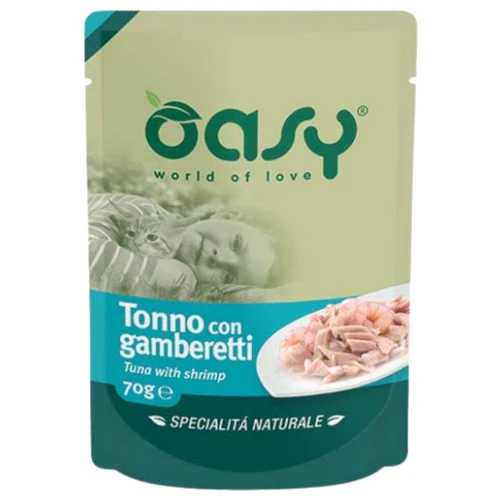 Oasy
      
      
       Kesica za mačke s Tunjevinom i Gamborima, 70g