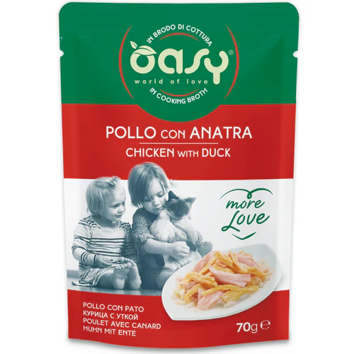 Oasy
      
      
       More Love Kesica za mačke Fileti piletine s pačetinom, 70g
