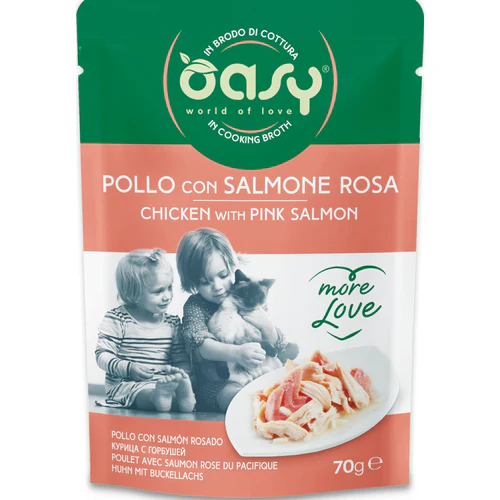 Oasy
      
      
       More Love Kesica za mačke Fileti piletine sa lososom, 70g