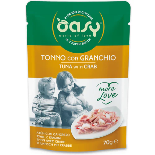 Oasy
      
      
       More Love Kesica za mačke Fileti tune s krabom, 70g
