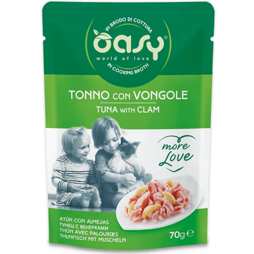 Oasy
      
      
       More Love Kesica za mačke Fileti tune sa školjkama, 70g