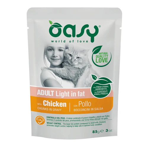 Oasy
      
      
      OUTLET  Kesica za mačke, komadići u sosu Light s piletinom, 85g