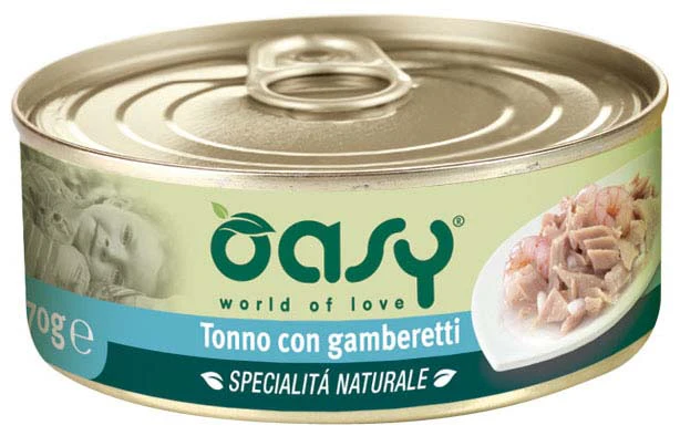 Oasy
      
      
      OUTLET  Konzerva za mačke Fileti tune u sosu s račićima, 70g
