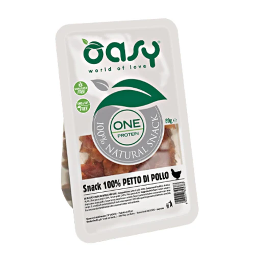 Oasy
      
      
      OUTLET  Natural Poslastica za pse, s pilećim prsima 100%, 80g
