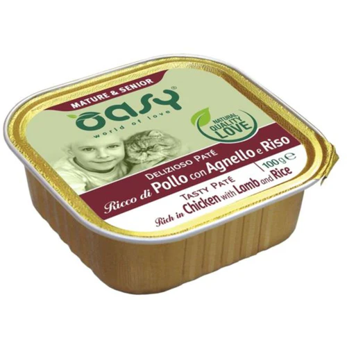 Oasy
      
      
       Tasty Pate Pašteta za mačke Senior s piletinom i jagnjetinom, 100g