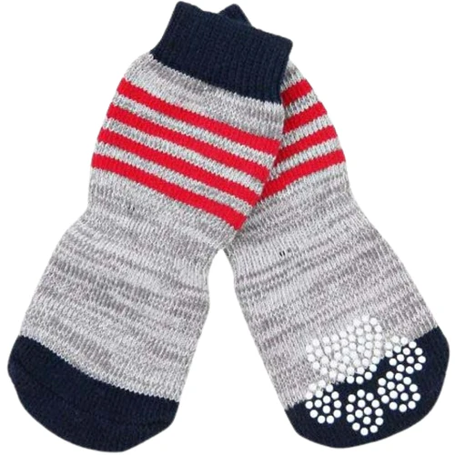 Pawise
      
      
       Čarapice za pse, antislip, Sive s prugama, 4kom