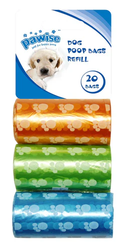 Pawise
      
      
      OUTLET  Higijenske kesice za izmet 3 rolne x 20 kesica, raznih boja