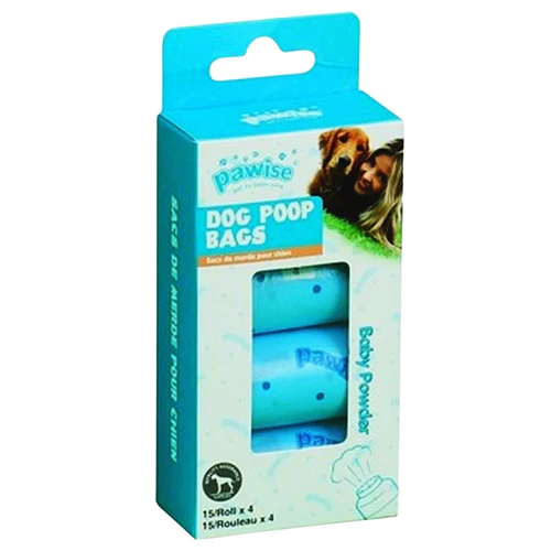 Pawise
      
      
      OUTLET  Higijenske kesice za izmet, baby powder miris, 4 rolne x 15 kesica