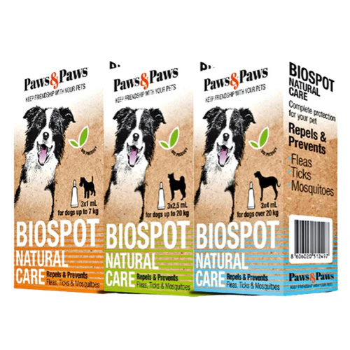 Paws&Paws
      
      
       Ampula BioSpot Natural Dog za pse, antiparazitske