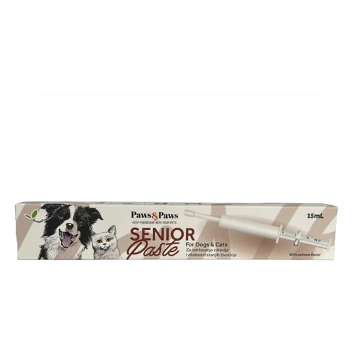 Paws&Paws
      
      
       Pasta za pse i mačke Senior, podrška zdravlju i vitalnosti, 15ml