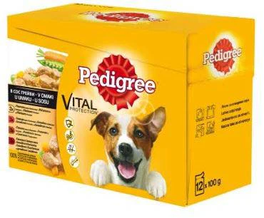 Pedigree
      
      
       Multipack za pse Pilet/Goved/Ćuret/Jagnjetina u sosu 12x100g