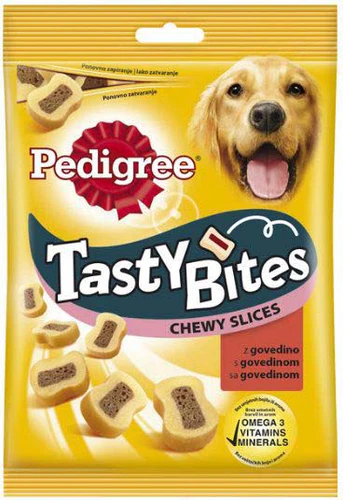 Pedigree
      
      
       Poslastica za pse Tasty Bites, Chewy Slice Govedina, 155g