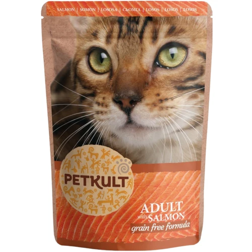 Petkult
      
      
       kesica s mesnim komadićima, losos, bez žitarica, 100g