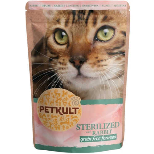 Petkult
      
      
       kesica s mesnim komadićima, Sterilized zečetina, bez žitarica, 100g