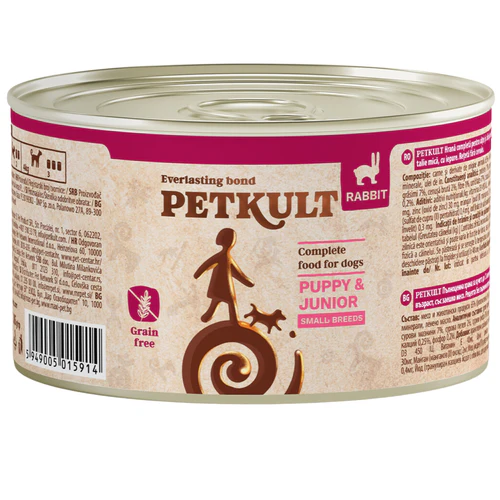 Petkult
      
      
       mesni komadići, JUNIOR zečetina Mini, bez žitarica, 185g