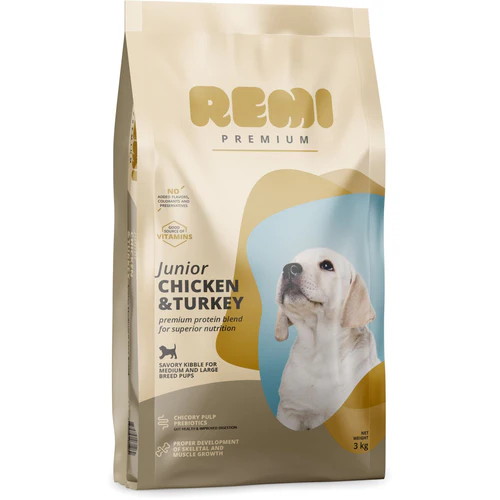 Remi Premium
      
      
      REMI Premium JUNIOR Medium&Large breeds, s piletinom i ćuretinom