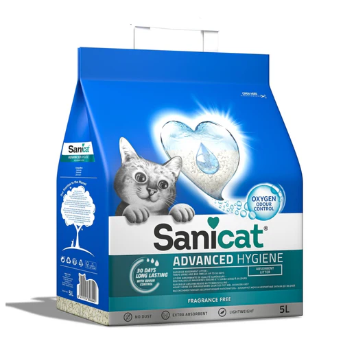 Sanicat
      
      
       Advanced Hygiene upijajući mineralni posip za mačke, bez mirisa, 5L