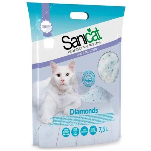 Sanicat
      
      
       Diamonds, upijajući silikatni posip za mačke, bez mirisa, 7,5L