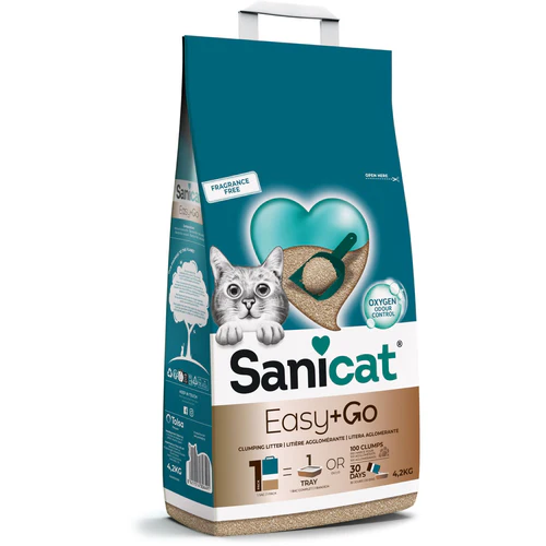 Sanicat
      
      
       EASY+GO grudvajući mineralni posip za mačke, bez mirisa, 4,2L
