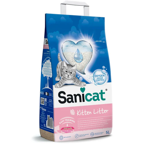 Sanicat
      
      
       Kitten upijajući mineralni posip za mačiće, mini granule, bez mirisa, 5L