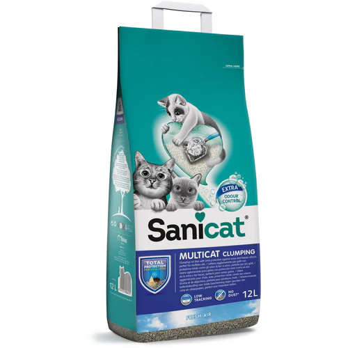 Sanicat
      
      
       Multicat grudvajući mineralni posip za mačke, bez mirisa, 12L