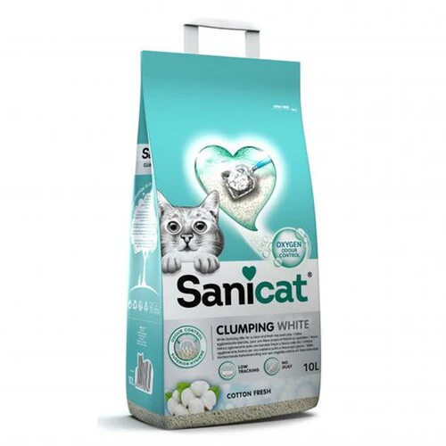 Sanicat
      
      
       White unscented grudvajući mineralni posip za mačke, bez mirisa, 20L