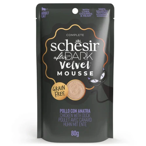 Schesir
      
      
       Afer Dark Kesica za mačke Mousse s piletinom i pačetinom, 80g