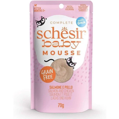 Schesir
      
      
       Baby Mousse za mačiće KITTEN s lososom, 70g
