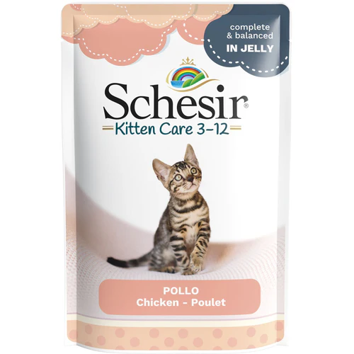 Schesir
      
      
      OUTLET  Kesica za mačiće KITTEN (3-12m.) s piletinom, u želeu 85g