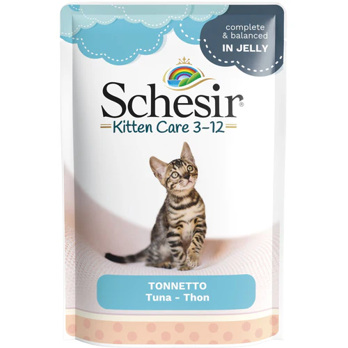 Schesir
      
      
      OUTLET  Kesica za mačiće KITTEN (3-12m.) s tunjevinom, u želeu 85g
