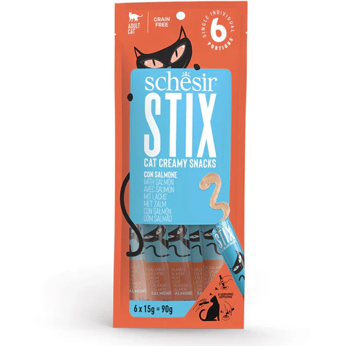 Schesir
      
      
       Stix Poslastica za mačke, krema s lososom, 6x15g